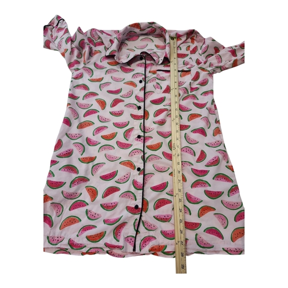 Kate Spade Watermelon Print Pajama Shirt Dress Size Small Sleepwear - Picture 7 of 9